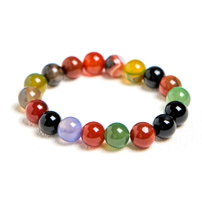 Nimara Ritual Natural Colorful Chalcedony Agate Harmony Bracelet