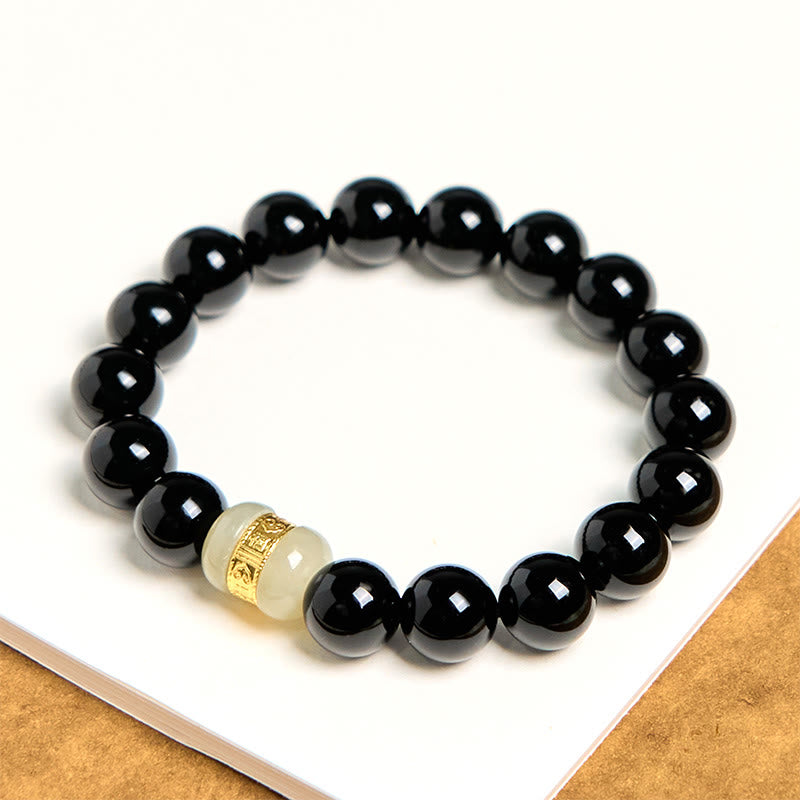 Nimara Ritual Natural Black Onyx Jade Support Bracelet