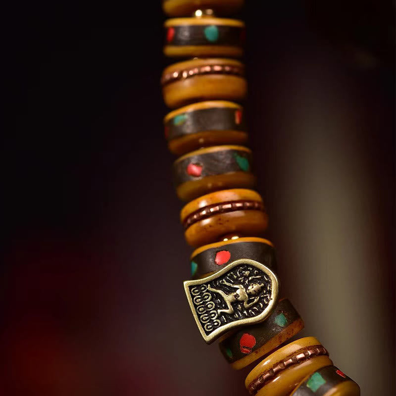 Nimara Ritual Tibetan Camel Bone Dice Tassel Protection Bracelet
