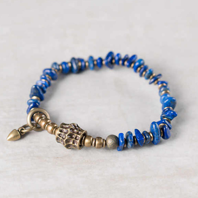 Nimara Ritual Vintage Irregular Shape Design Lazurite Positive Bracelet