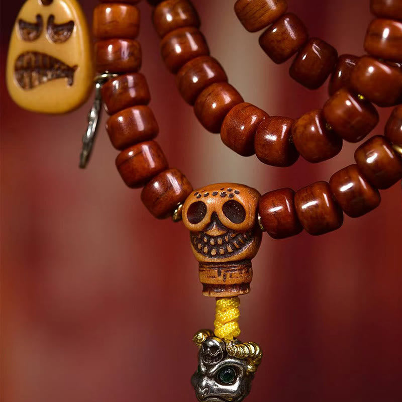 Nimara Ritual Tibet 108 Beads Bone Beads Dzi Bead Strength Mala