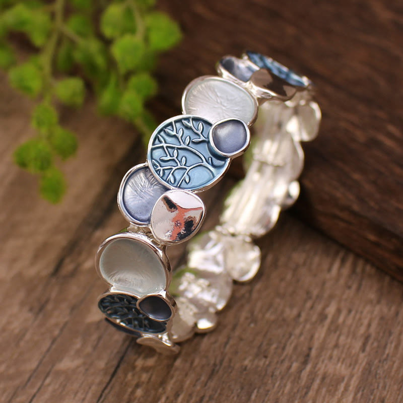 Nimara Ritual The Tree Of Life Round Pattern Unity Alloy Elastic Bracelet Bangle