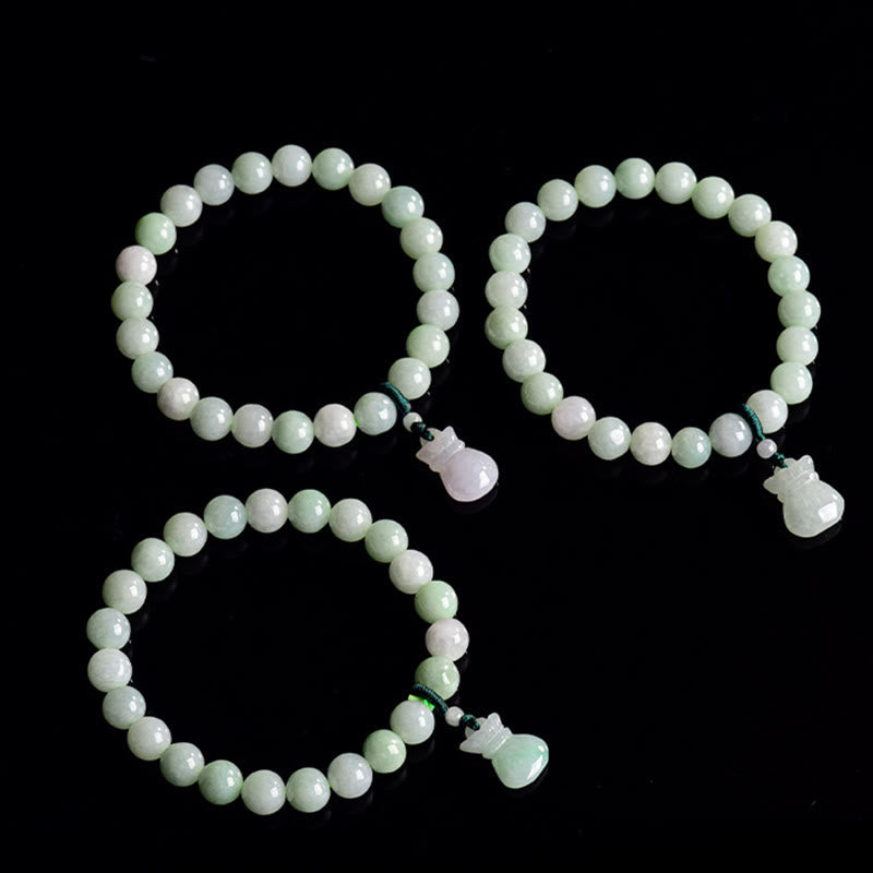 Nimara Ritual Natural Jade Money Bag Charm Luck Bracelet