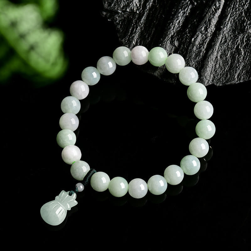 Nimara Ritual Natural Jade Money Bag Charm Luck Bracelet