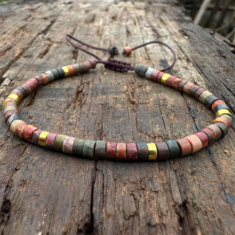 Nimara Ritual Rhodonite Healing Relationships Spacer Bead Bracelet