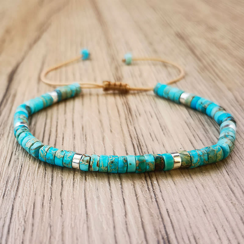 Nimara Ritual Emperor Stone Happiness Spacer Bead Bracelet