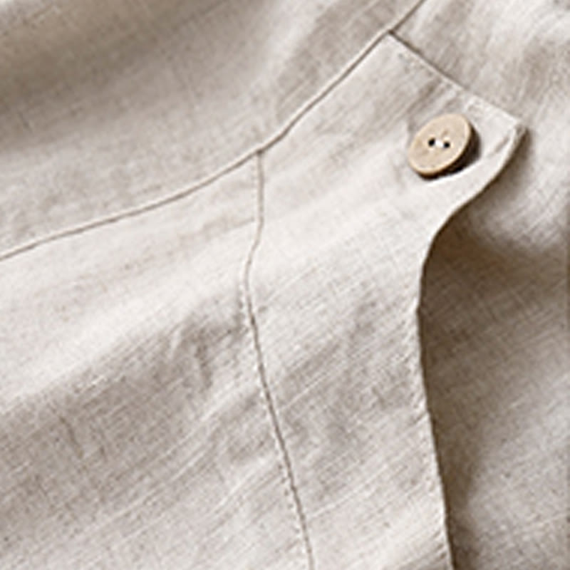 Nimara Ritual Summer Casual Buttons Plain Women's Shorts With Pockets