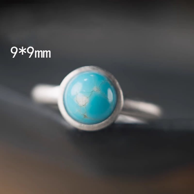 Nimara Ritual Natural 925 Sterling Silver Lazurite Turquoise Adjustable Balance Ring