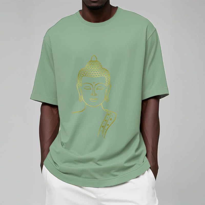 Nimara Ritual Golden Buddha In Deep Meditation Tee T-shirt