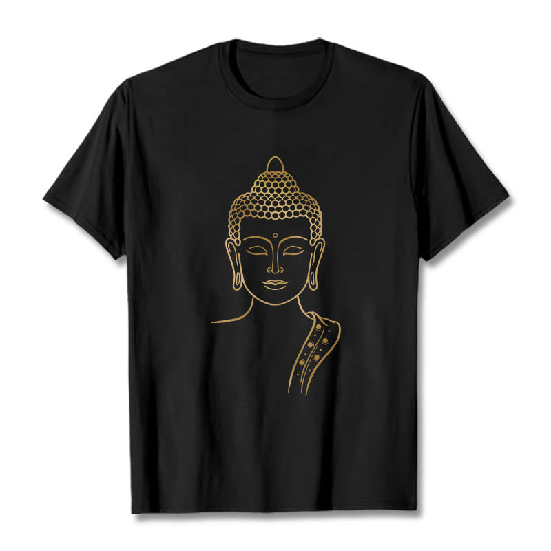 Nimara Ritual Golden Buddha In Deep Meditation Tee T-shirt