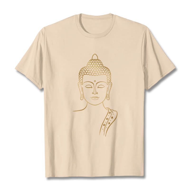 Nimara Ritual Golden Buddha In Deep Meditation Tee T-shirt