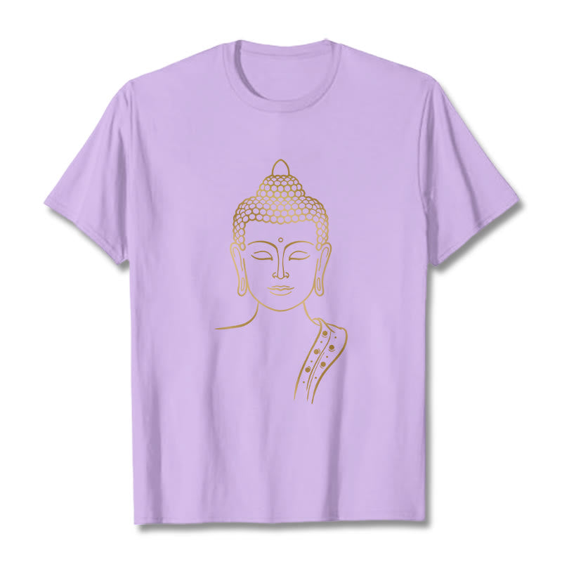 Nimara Ritual Golden Buddha In Deep Meditation Tee T-shirt