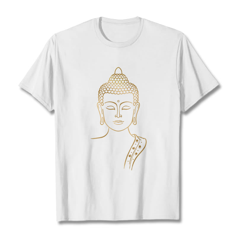 Nimara Ritual Golden Buddha In Deep Meditation Tee T-shirt