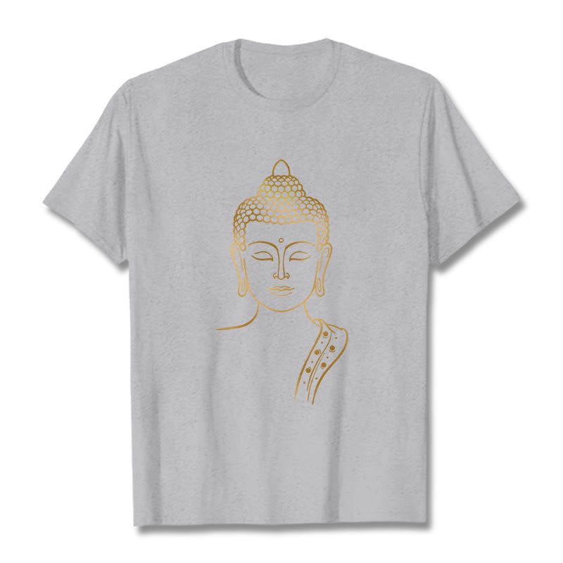 Nimara Ritual Golden Buddha In Deep Meditation Tee T-shirt