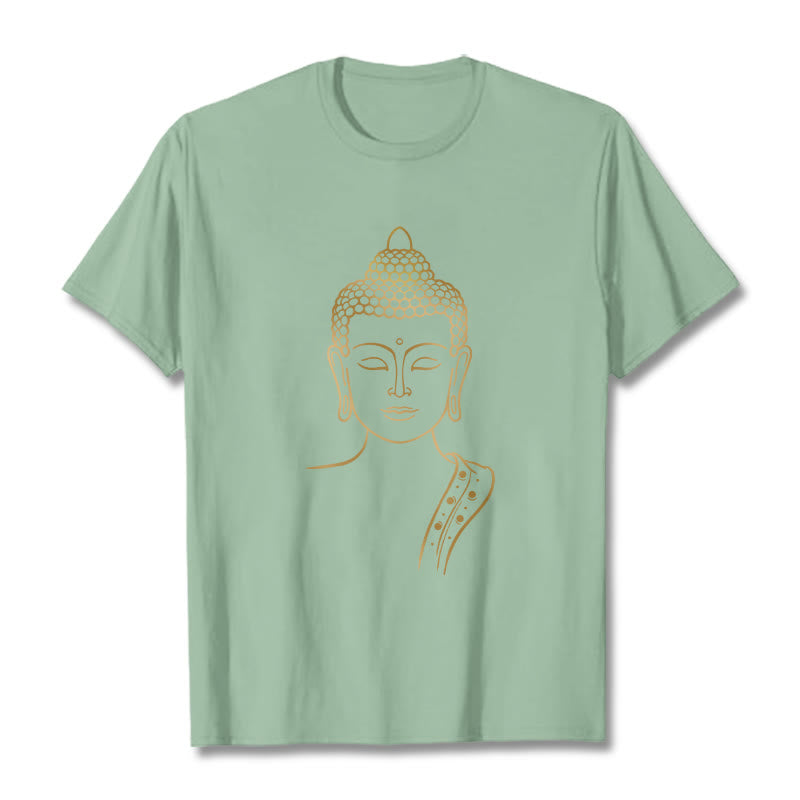 Nimara Ritual Golden Buddha In Deep Meditation Tee T-shirt