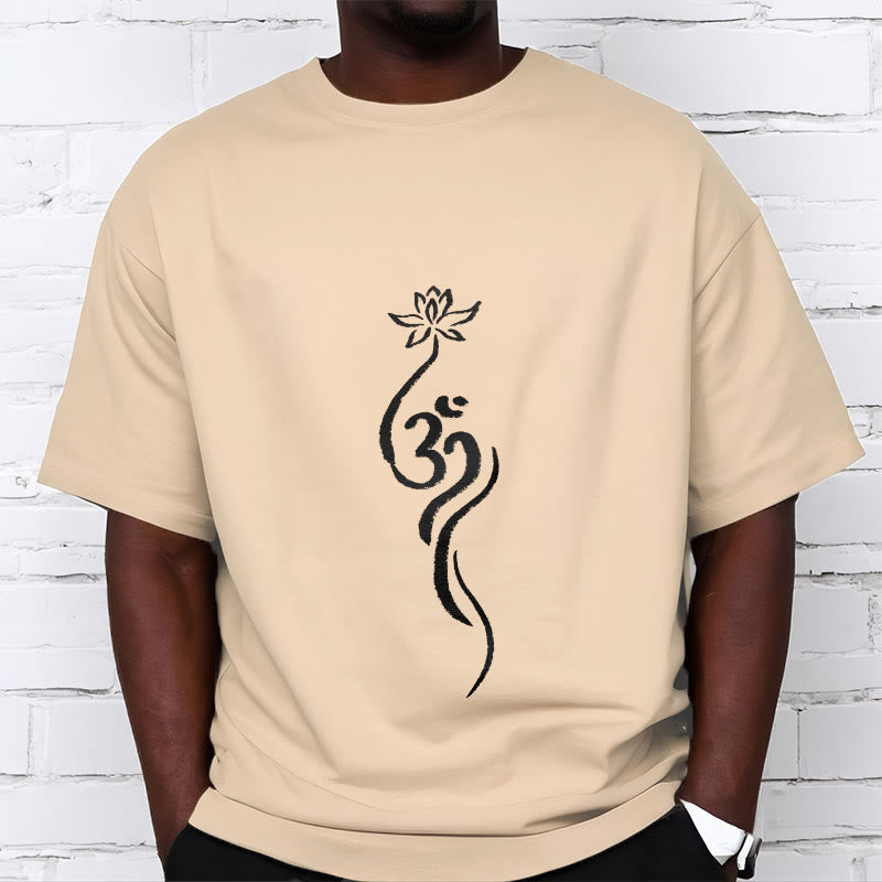 Nimara Ritual Lotus Flower Om Design Tee T-shirt