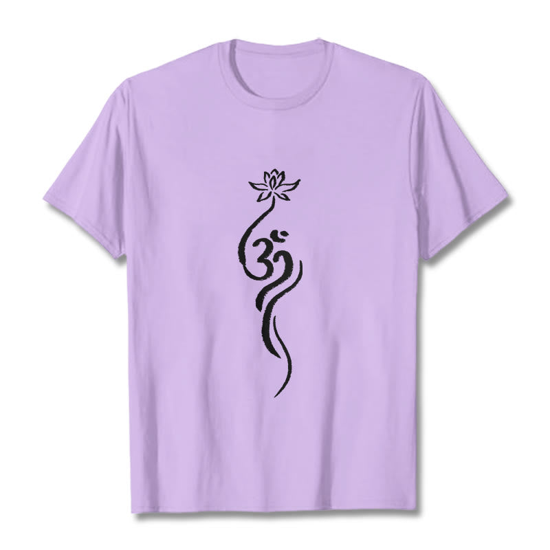 Nimara Ritual Lotus Flower Om Design Tee T-shirt