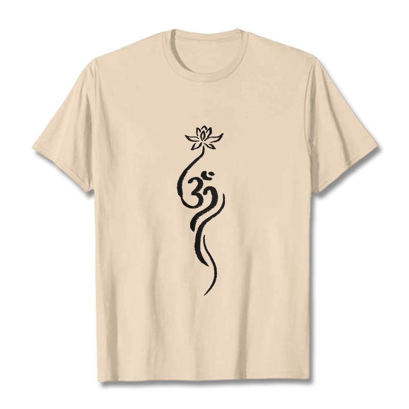 Nimara Ritual Lotus Flower Om Design Tee T-shirt