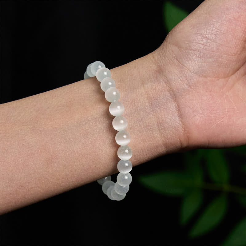 Nimara Ritual Natural Cat's Eye Beads 990 Sterling Silver Pixiu Positive Bracelet