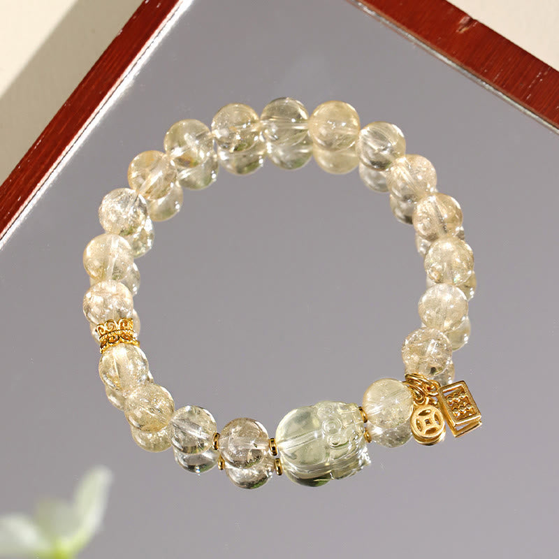 Nimara Ritual Natural Citrine PiXiu Copper Coin Protection Bracelet