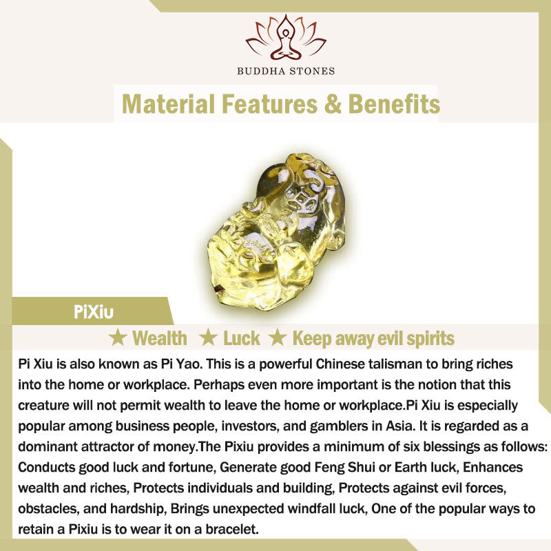 Nimara Ritual Natural Citrine PiXiu Copper Coin Protection Bracelet