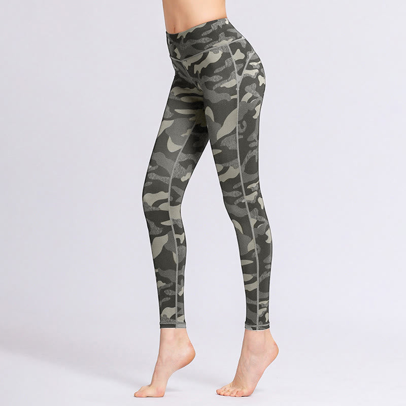 Nimara Ritual Camo Print Sports Fitness Yoga High Waist Leggings Women's Yoga Pants