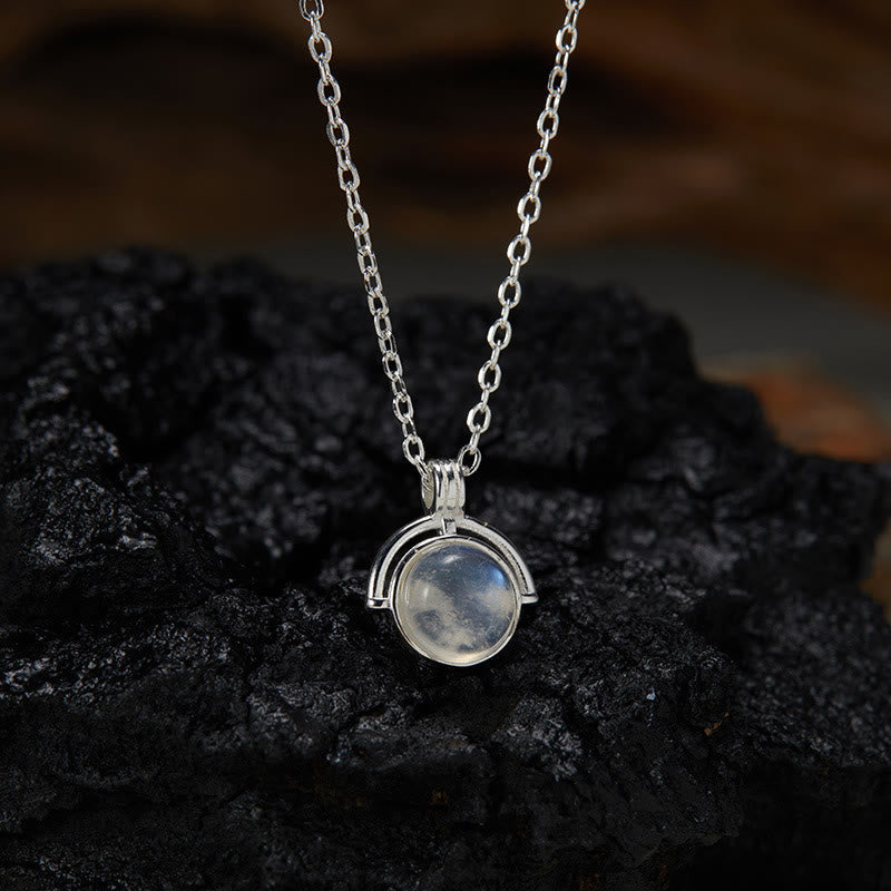 Nimara Ritual Red Agate Tiger Eye Aquamarine Moonstone 925 Sterling Silver Confidence Necklace Pendant