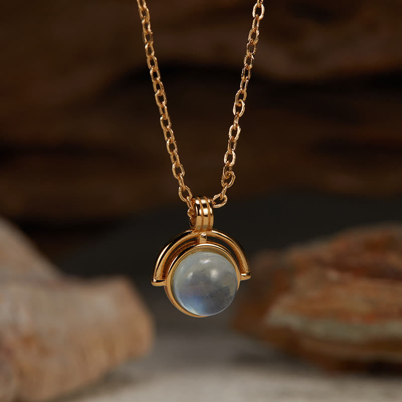 Nimara Ritual Red Agate Tiger Eye Aquamarine Moonstone 925 Sterling Silver Confidence Necklace Pendant