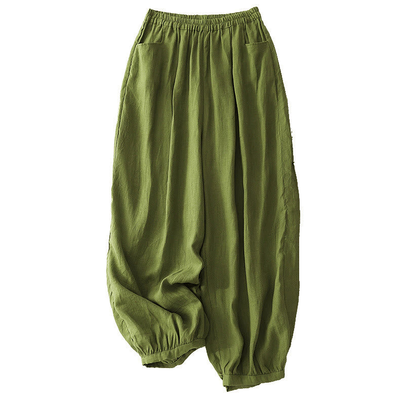 Nimara Ritual Summer Commute Pure Color Women's Ankle-Length Pants With Pockets