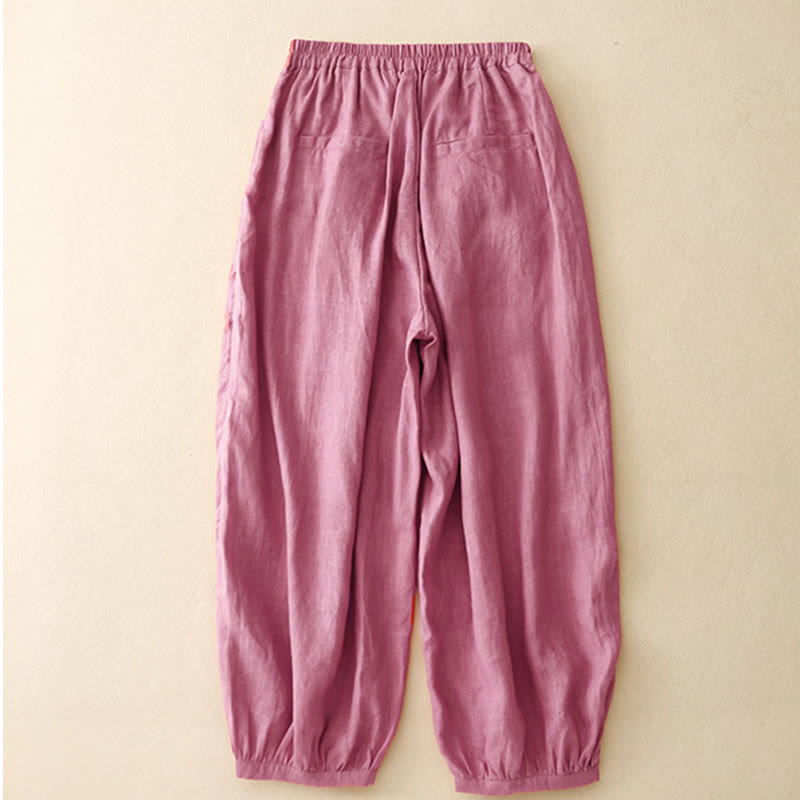Nimara Ritual Summer Commute Pure Color Women's Ankle-Length Pants With Pockets