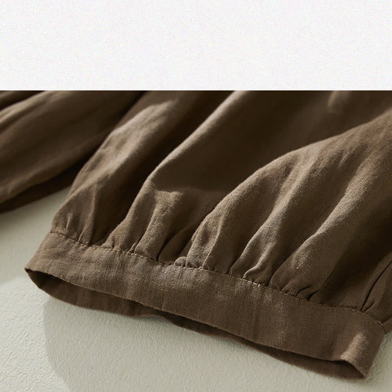 Nimara Ritual Commute Pure Color High Waist Women's Harem Pants With Pockets