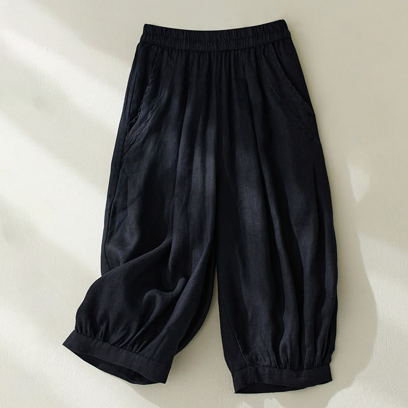 Nimara Ritual Commute Pure Color High Waist Women's Harem Pants With Pockets