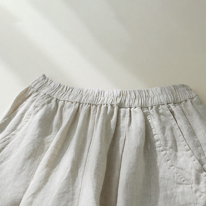 Nimara Ritual Commute Pure Color High Waist Women's Harem Pants With Pockets
