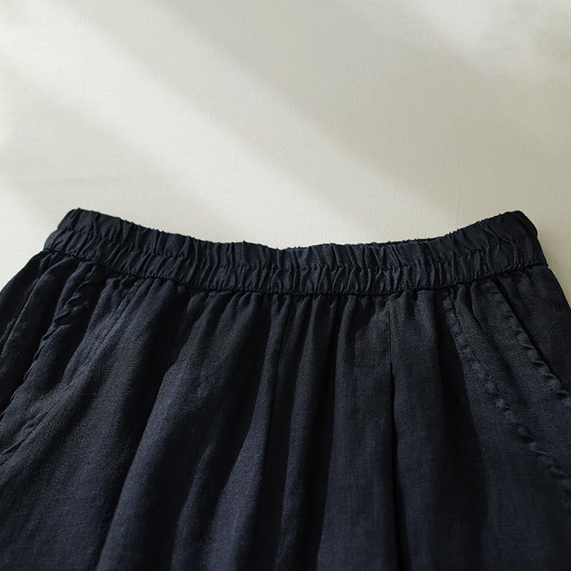 Nimara Ritual Commute Pure Color High Waist Women's Harem Pants With Pockets
