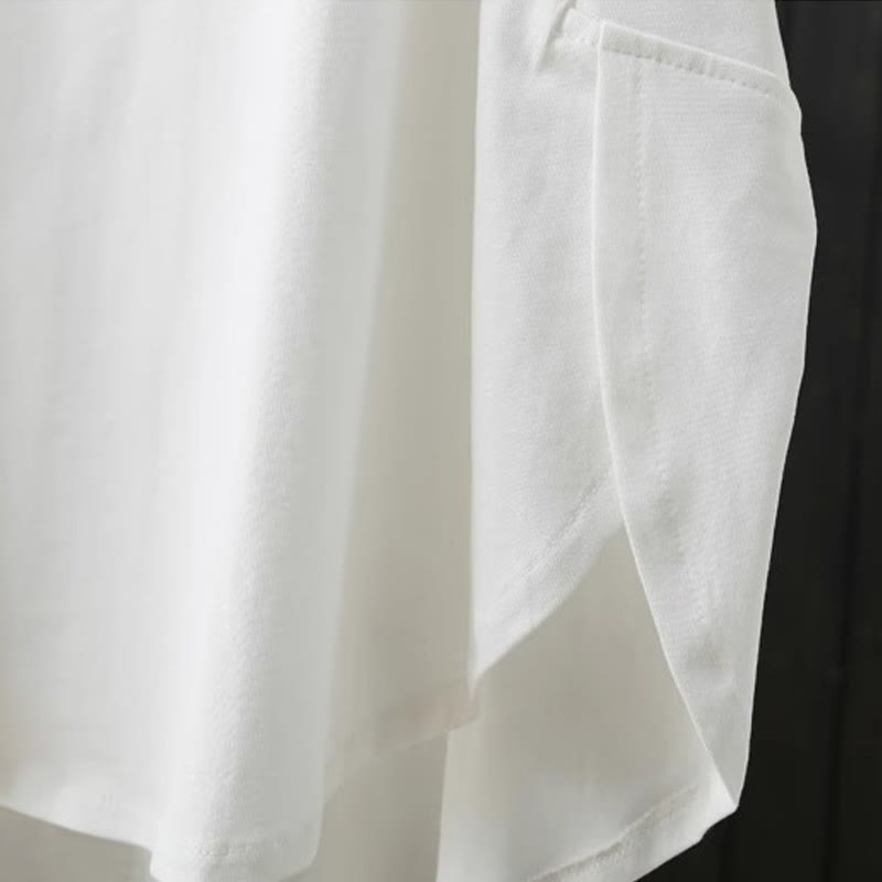 Nimara Ritual Casual Loose Summer Plain Crew Neck Women's Short Sleeve T-shirt