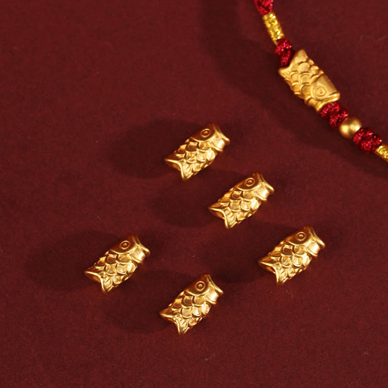 Nimara Ritual 999 Gold Luck Protection Koi Fish Handmade Braided String Bracelet