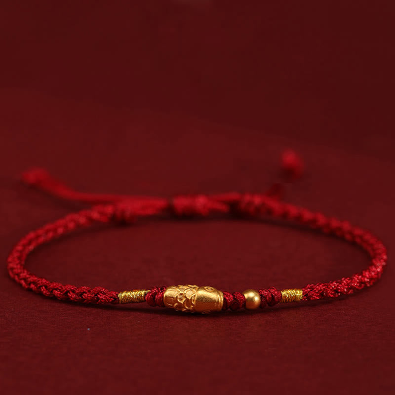 Nimara Ritual 999 Gold Luck Protection Koi Fish Handmade Braided String Bracelet