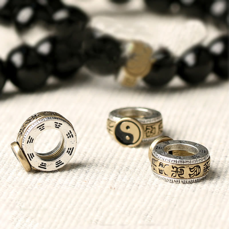 Nimara Ritual Black Obsidian Yin Yang Nine-Character Mantra Fulfilment Bracelet