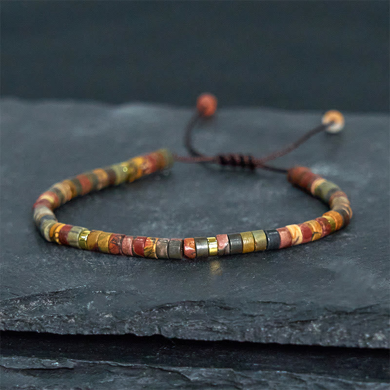 Nimara Ritual Rhodonite Healing Relationships Spacer Bead Bracelet