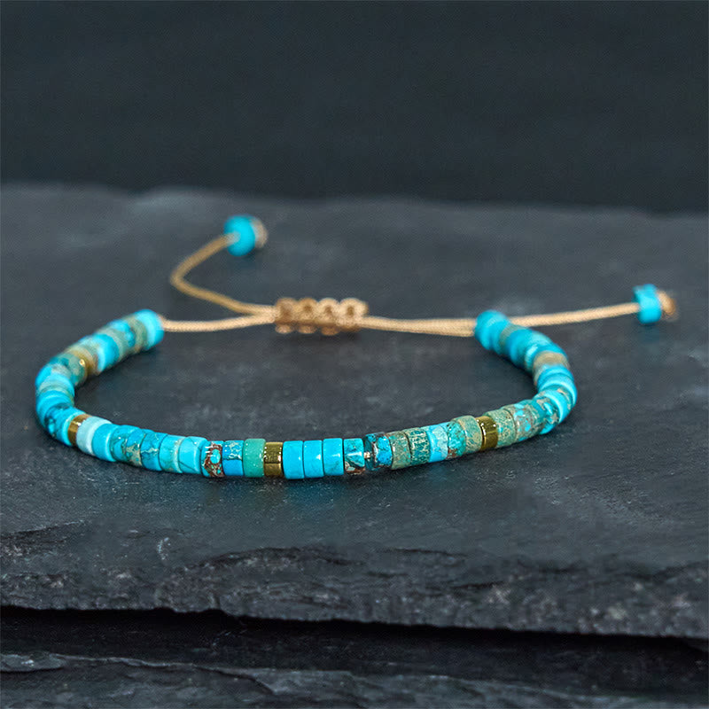 Nimara Ritual Emperor Stone Happiness Spacer Bead Bracelet