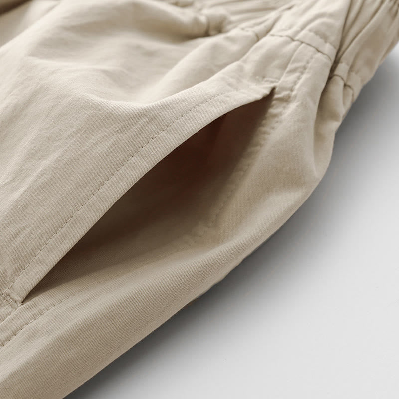 Nimara Ritual Spring Commute Solid Color High Waist Women's Wide Leg Cotton Linen Pants With Pockets