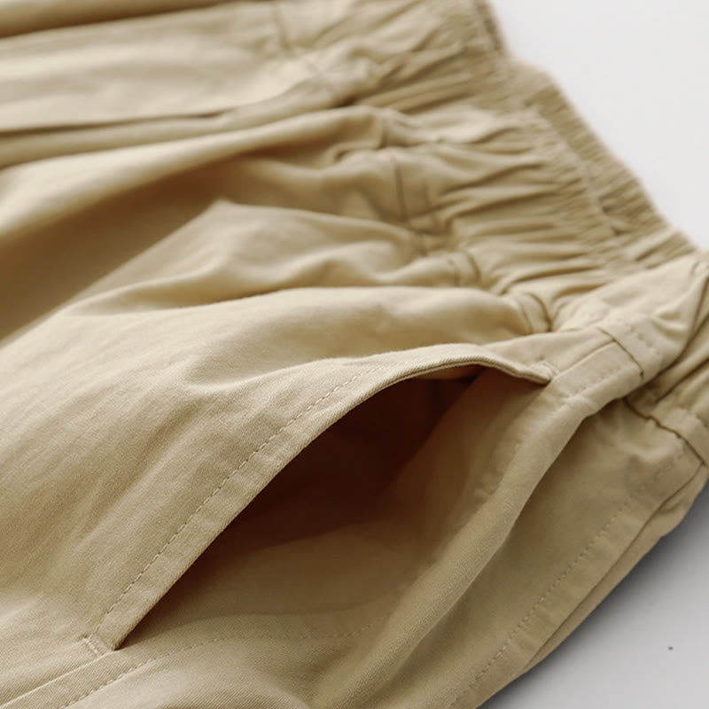 Nimara Ritual Spring Commute Solid Color High Waist Women's Wide Leg Cotton Linen Pants With Pockets