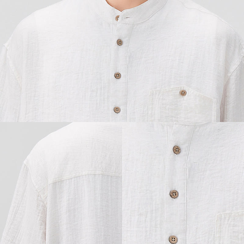 Nimara Ritual Summer Plain Half Buttons Design Men's Half Sleeve Shirt