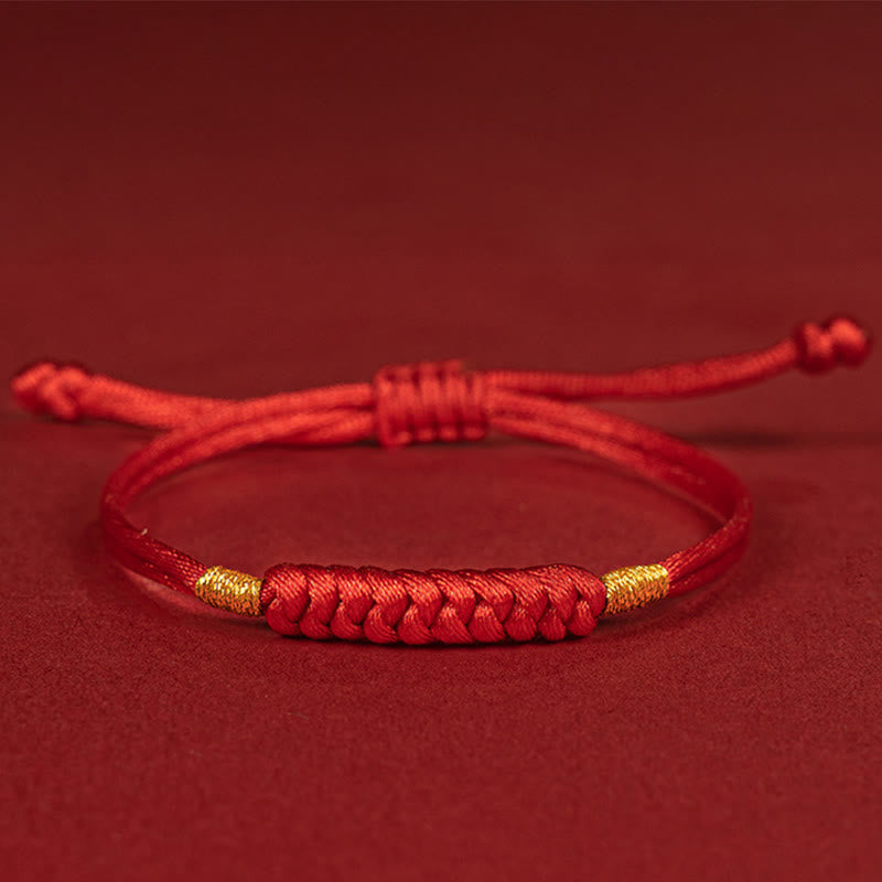 Nimara Ritual Handmade Braided Red String Happy Knot Flat Knot Colorful Rope Bracelet