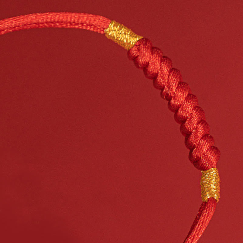 Nimara Ritual Handmade Braided Red String Happy Knot Flat Knot Colorful Rope Bracelet