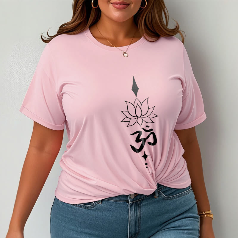 Nimara Ritual Om Symbol Lotus Tee T-shirt