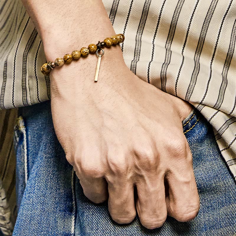 Nimara Ritual Distressed Design Copper Luck Bracelet