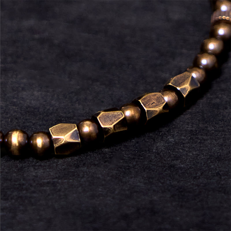 Nimara Ritual "Wishing You Balance and Strength" Brass Beads Bracelet Includes Gift Message Card