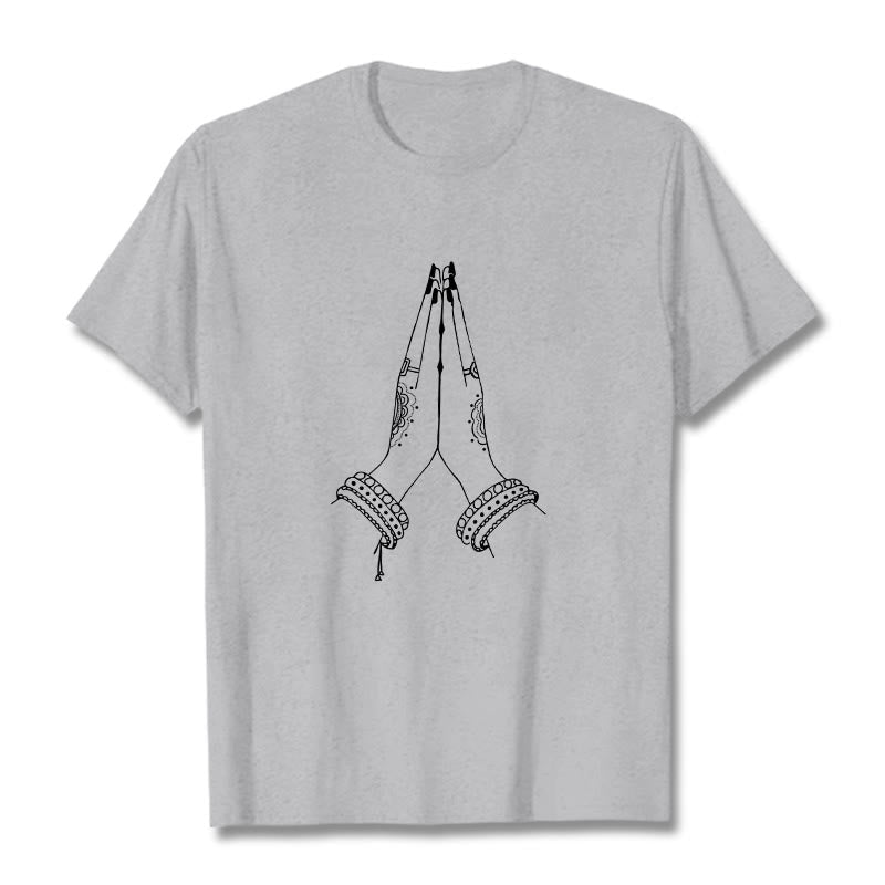Nimara Ritual Put Hands Together Prayer Design Tee T-shirt