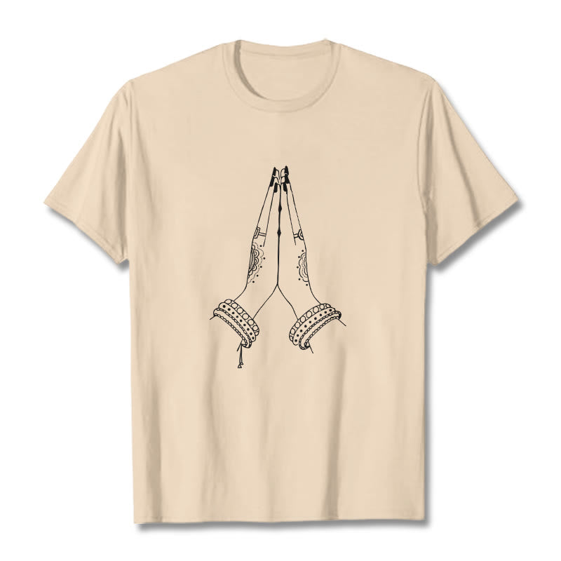 Nimara Ritual Put Hands Together Prayer Design Tee T-shirt